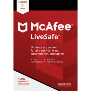 McAfee LiveSafe – 1-Year / 5 Devices